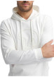 Thumbnail Sweat en coton mélangé blanc avec le logo imprimé dotée d'une coupe droite - Image 4