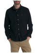 Thumbnail Chemise en coton bleu marine uni munie d'une coupe ajustée et d'un col à revers