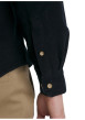 Thumbnail Chemise en coton bleu marine uni munie d'une coupe ajustée et d'un col à revers - Image 6