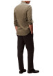 Thumbnail Chemise en coton camel unie à coupe slim dotée d'un col à revers - Image 4
