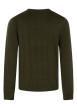 Thumbnail Pull en laine olive uni avec une coupe droite et un col rond - Image 2
