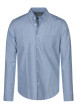 Thumbnail Chemise en coton ciel à rayures avec une coupe droite et un col boutonné
