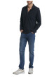 Thumbnail Chemise en coton bleu foncé uni à coupe droite doté d'un col à revers - Image 2