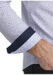 Thumbnail Chemise en coton blanc à motif pointillés avec une coupe ajustée - Image 5
