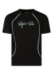 Thumbnail T-shirt noir et bleu uni avec une coupe droite et des manches courtes