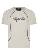 Thumbnail T-shirt écru uni à col rond avec une coupe droite et des manches courtes