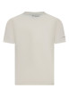 Thumbnail T-shirt écru uni à col rond avec une coupe droite et des manches courtes - Image 2