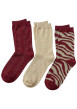 Thumbnail Lot de 3 paires de chaussettes hautes en coton mélangé multicolores à paillettes