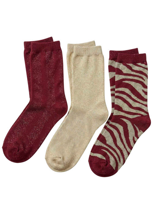 Lot de 3 paires de chaussettes hautes en coton...
