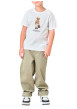 Thumbnail T-shirt en coton écru avec un ours imprimé et une coupe droite - Image 3