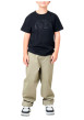 Thumbnail T-shirt en coton noir uni pourvu de manches courtes et d'un col rond - Image 3