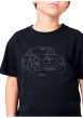 Thumbnail T-shirt en coton noir uni pourvu de manches courtes et d'un col rond - Image 4