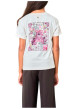 Thumbnail T-shirt en coton blanc à imprimé floral pourvu d'une coupe droite - Image 2