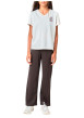 Thumbnail T-shirt en coton blanc à imprimé floral pourvu d'une coupe droite - Image 3