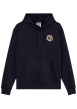 Thumbnail Sweat en coton mélangé noir imprimé à coupe droite pourvu de manches longues