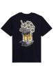 Thumbnail T-shirt en coton biologique noir imprimé à coupe droite pourvu d'un col rond - Image 2