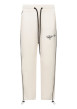 Thumbnail Pantalon de jogging blanc uni muni d'une coupe droite et d'un liseré noir