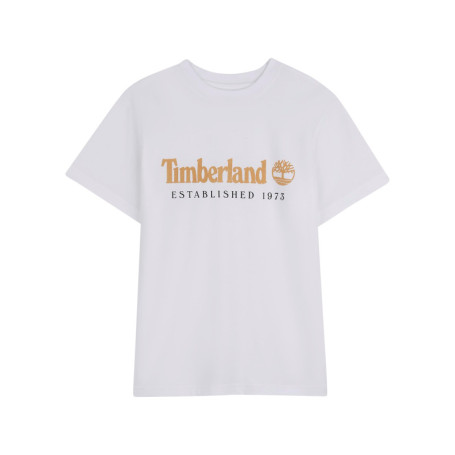 T-shirt en coton blanc imprimé à coupe droite...