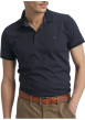 Thumbnail Polo bleu marine à motifs géométriques doté d'une coupe droite
