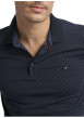 Thumbnail Polo bleu marine à motifs géométriques doté d'une coupe droite - Image 5