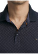 Thumbnail Polo bleu marine à motifs géométriques doté d'une coupe droite - Image 6