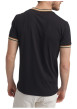 Thumbnail T-shirt en coton noir uni pourvu d'une coupe droite avec un col rond - Image 3