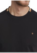 Thumbnail T-shirt en coton noir uni pourvu d'une coupe droite avec un col rond - Image 5