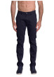 Thumbnail Pantalon chino en coton marine uni à coupe regular fit et taille intermédiaire