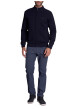 Thumbnail Gilet nuit uni avec une coupe droite à col montant et une fermeture zippée