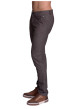 Thumbnail Pantalon chino taupe uni à coupe slim fit et taille intermédiaire - Image 2