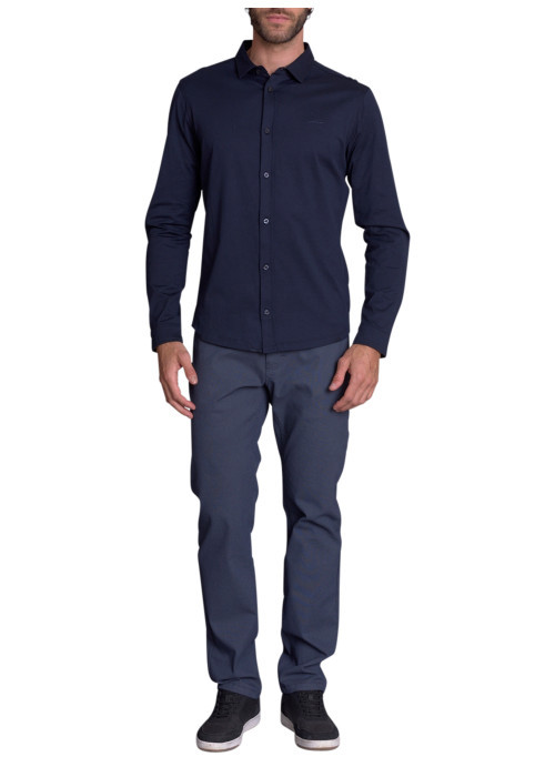 Chemise en coton nuit uni avec nom iconique et...