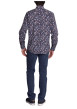 Thumbnail Chemise en coton nuit imprimée avec une coupe droite à boutons - Image 3
