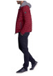 Thumbnail Doudoune rouge uni avec une coupe droite et une fermeture zippée - Image 2