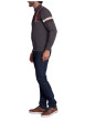 Thumbnail Gilet gris uni avec une coupe droite à col montant et une fermeture zippée - Image 2