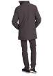 Thumbnail Parka gris uni avec une coupe droite et une fermeture zippée - Image 3