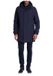 Thumbnail Parka marine uni avec une coupe droite et une fermeture zippée