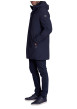 Thumbnail Parka marine uni avec une coupe droite et une fermeture zippée - Image 2