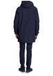 Thumbnail Parka marine uni avec une coupe droite et une fermeture zippée - Image 3