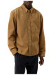 Thumbnail Chemise en coton camel à coupe droite pourvue d'un col à revers - Image 2