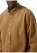 Thumbnail Chemise en coton camel à coupe droite pourvue d'un col à revers - Image 4