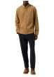 Thumbnail Chemise en coton camel à coupe droite pourvue d'un col à revers - Image 5