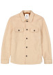 Thumbnail Veste beige à coupe droite pourvue d'un col à revers et de manches longues