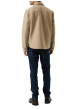 Thumbnail Veste beige à coupe droite pourvue d'un col à revers et de manches longues - Image 3