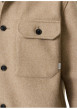 Thumbnail Veste beige à coupe droite pourvue d'un col à revers et de manches longues - Image 4