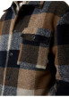 Thumbnail Surchemise marron à carreaux coupe droite pourvue d'un col à revers - Image 4