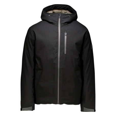 Blouson noir à coupe ajustée pourvu d'un col à...