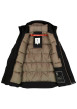 Thumbnail Blouson noir à coupe ajustée pourvu d'un col à capuche et de manches longues - Image 2