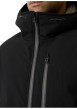 Thumbnail Blouson noir à coupe ajustée pourvu d'un col à capuche et de manches longues - Image 5