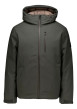 Thumbnail Blouson gris à coupe ajustée pourvu d'un col à capuche et de manches longues
