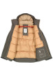 Thumbnail Blouson gris à coupe ajustée pourvu d'un col à capuche et de manches longues - Image 2